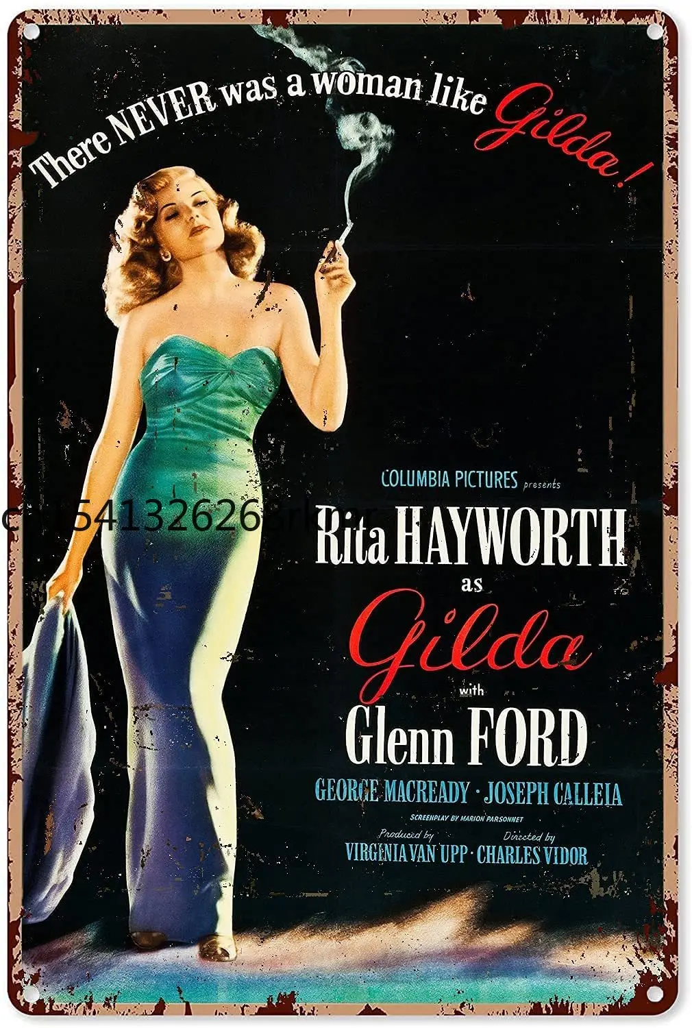 

Фотообои для дня рождения, Гилда, старый фильм, металлический знак, Декор, жестяной алюминиевый знак, настенный металлический плакат для муж...