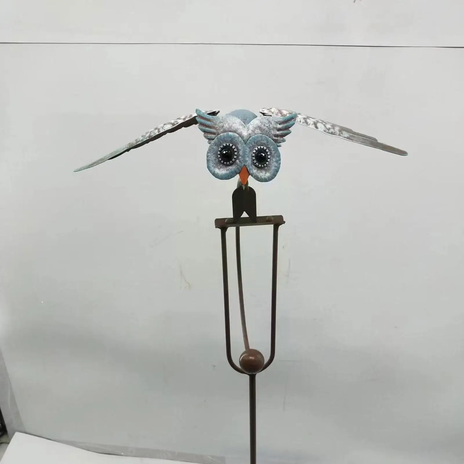 

Metal Outdoor Garden Owl Decorative Ornament Pile Art Decor #a+b+c Q9i8