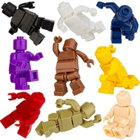 new innovative mini super movable figures solid color free action figure building blocks bricks modeling toys birthday gift