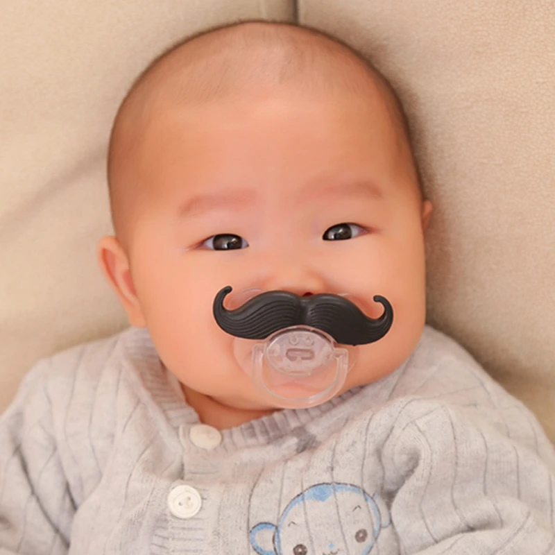 

Silicone Funny Nipple Mustache Pacifier Baby Soother Toddler Sucking Nipples Red Kiss Lips Teether Newborn Pacifiers For Babies