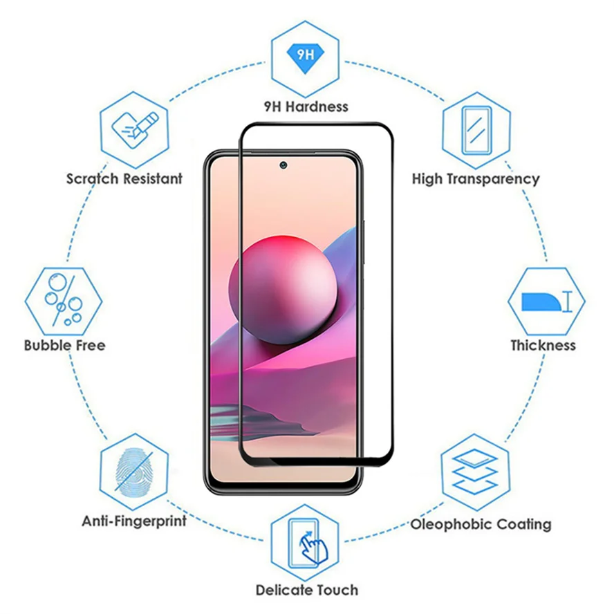 1~4 шт. закаленное стекло для Redmi Note 10S 10T 10Pro защитное очки редми ноут 10 про макс