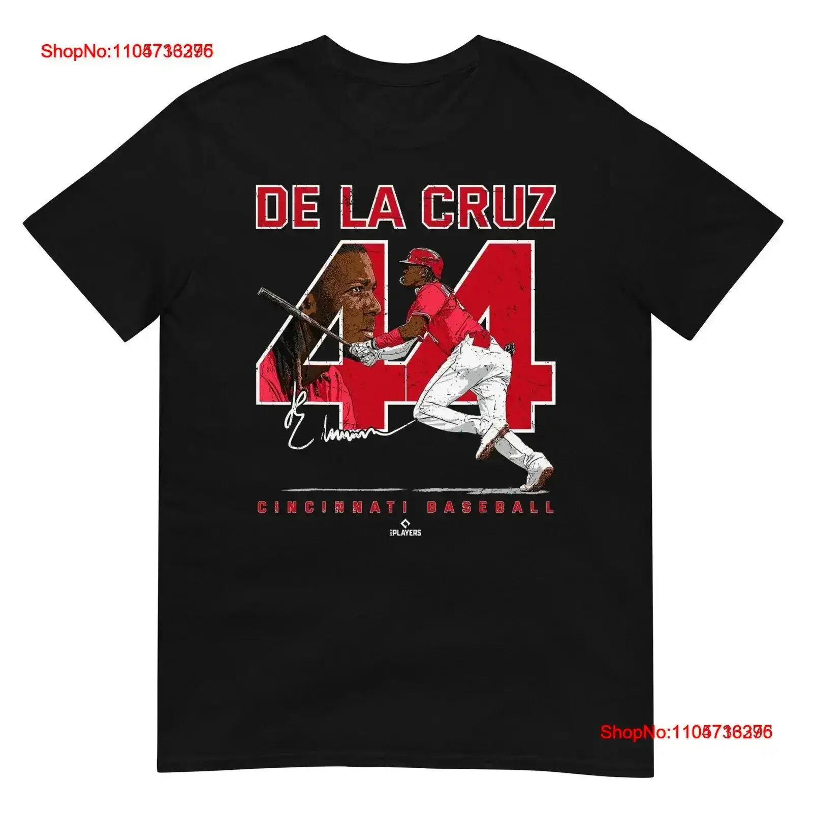 Фото Футболка Number Portrait Elly De La Cruz Cincinnati MLBPA, винтажная, с эффектом потертости, для повседневной носки, с графическим принтом, в стиле стритвир, мягкая, винтажная. №1