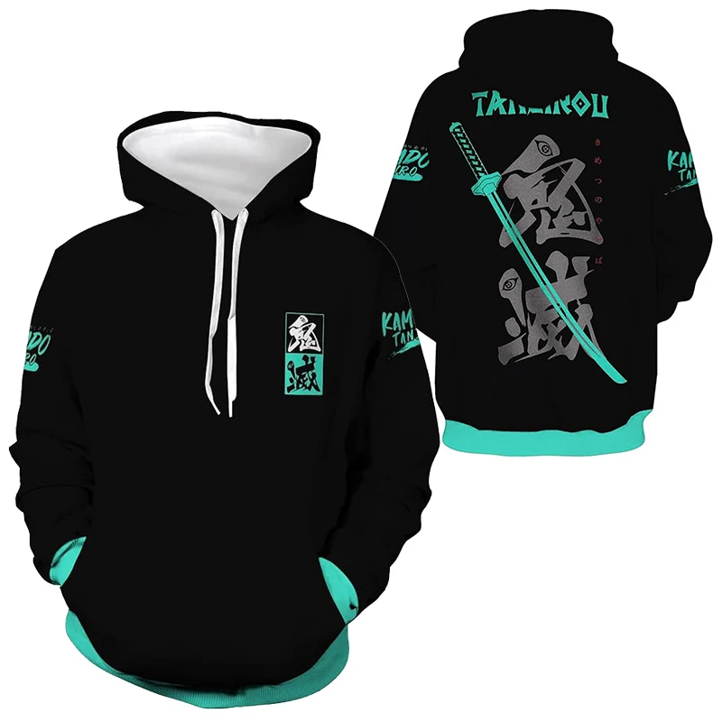 

Kimetsu No Yaiba Demon Slayer Hoodies Men Anime 3D Printed Sweatshirts Women Cool Harajuku Streetwear Hooded Pullover Sudaderas