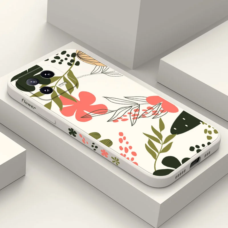 

Simple Leaves Phone Case For Xiaomi Mi 13 12 12T 12S 11 11T Ultra 10 10T 9 9T 9SE 8 Pro Lite 5G Liquid Silicone Cover