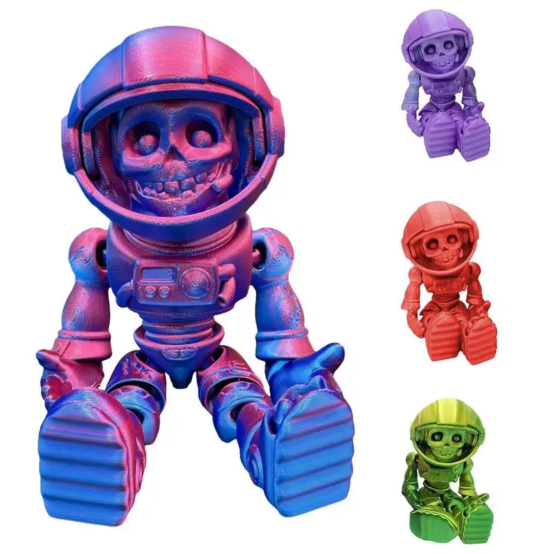 Шарнирный скелет с 3D принтом астронавт череп настольная игрушка декор