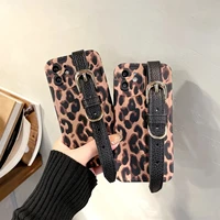 ins leopard print wristband silicone anti drop mobile phone case for iphone xr xs max 8 plus 11 12 13 pro max case