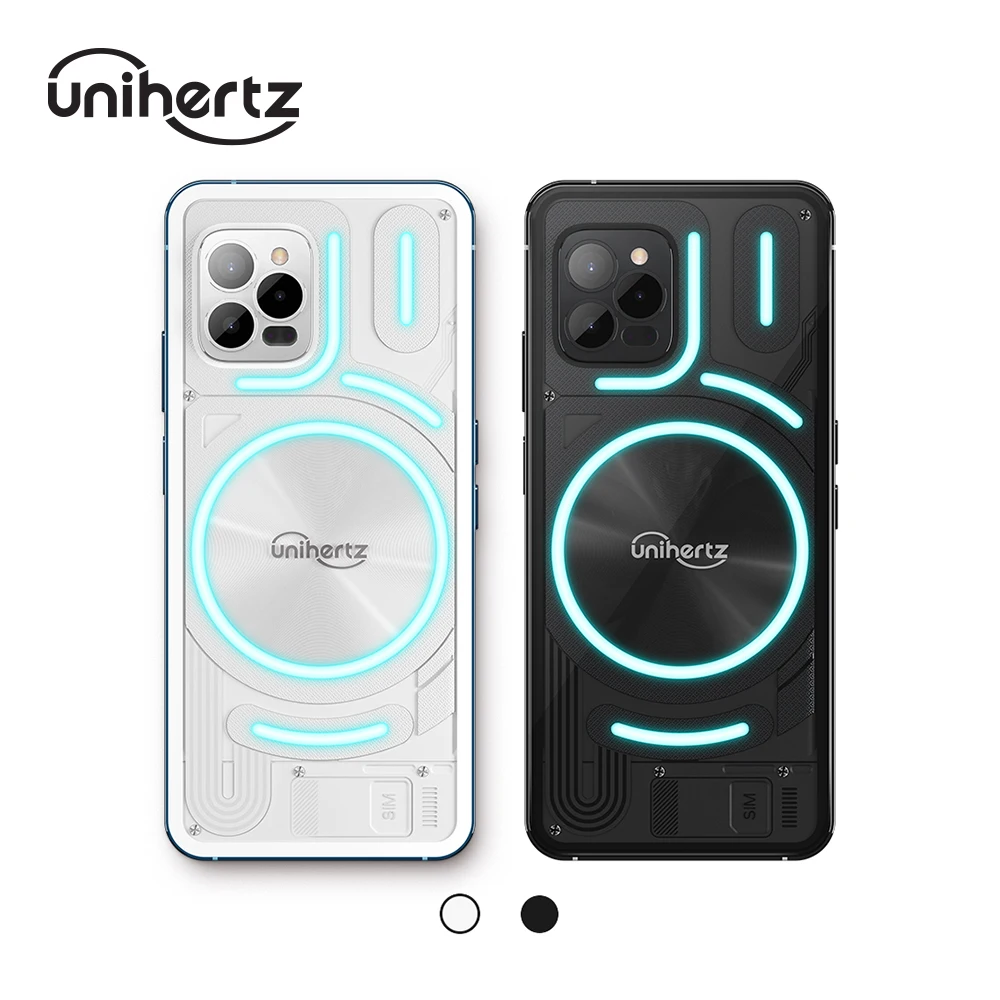 Unihertz Luna, 4G Android 12 Black and White Smartphone with Dual Nano SIM Card 108MP+32MP+20MP Night Vision Camera NFC GPS