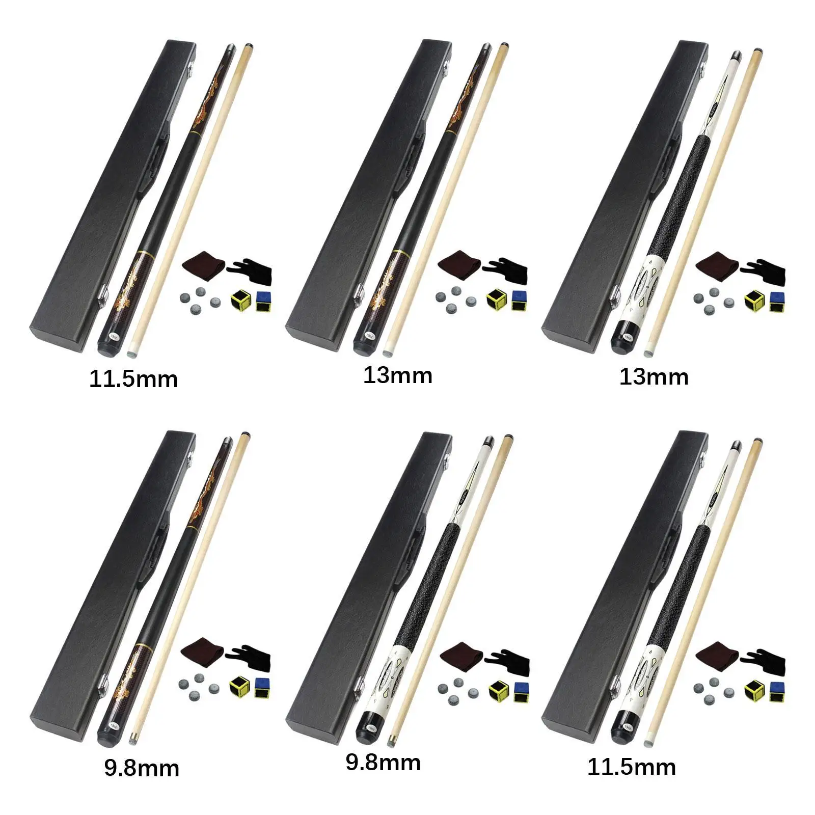 Бильярдный кий китайский черный восемь шаров 57 дюймов 1/2 разделения бильярдный