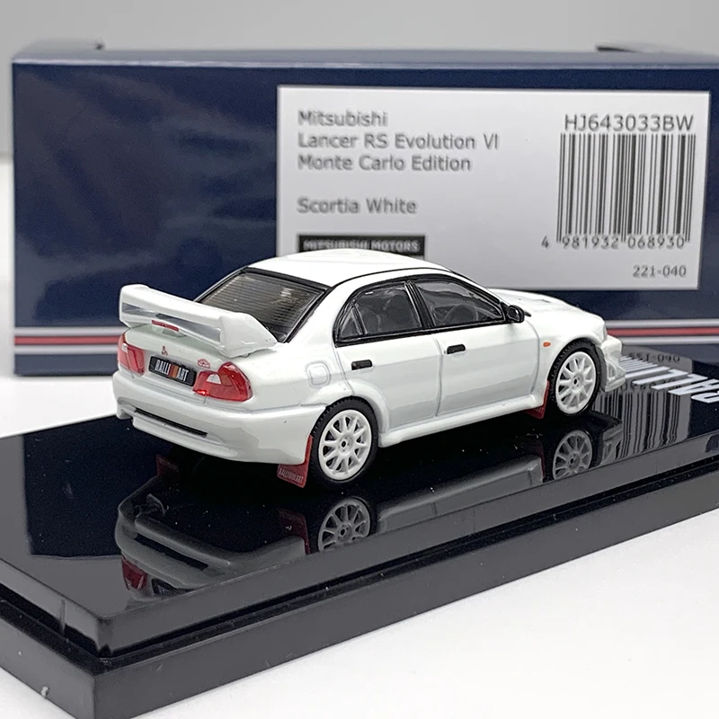 Фото Масштабная модель автомобиля HJ 1:64 Lancer RS/GRS Evolution VI EVO из сплава, коллекционная миниатюра для подарка №4