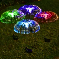 solar led light outdoor jellyfish lights led solar garden lighting fiber optic floodlight 7 color solar jellyfish landscape lamp