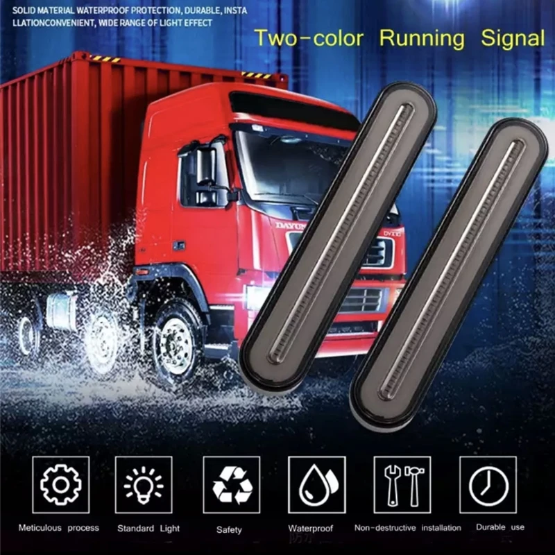 

LED Truck Trailer Strip 3rd Brake Lights Rear Turn Tail Light Bar 100LEDs