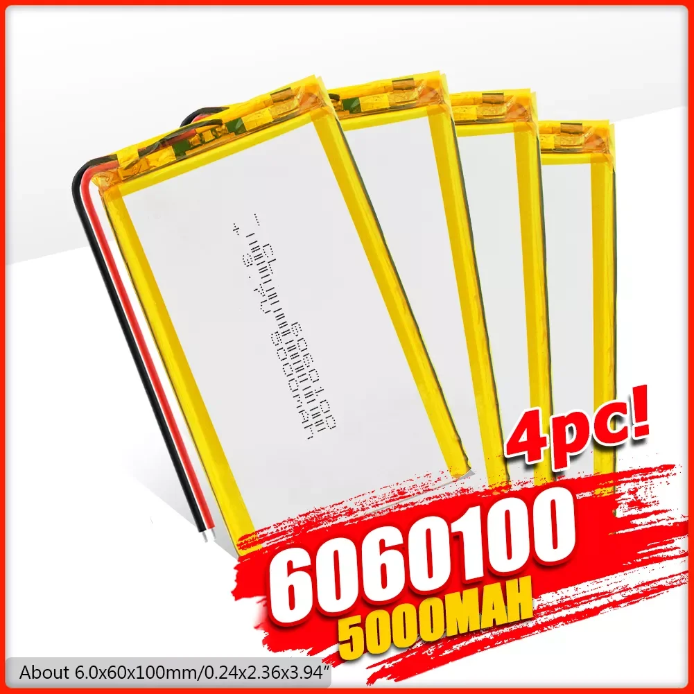 

2021 New 6060100 5000mAh Li Po Li-ion Batteries Lithium Polymer Battery 3 7 V Lipo Li Ion Rechargeable Lithium-ion Bateria