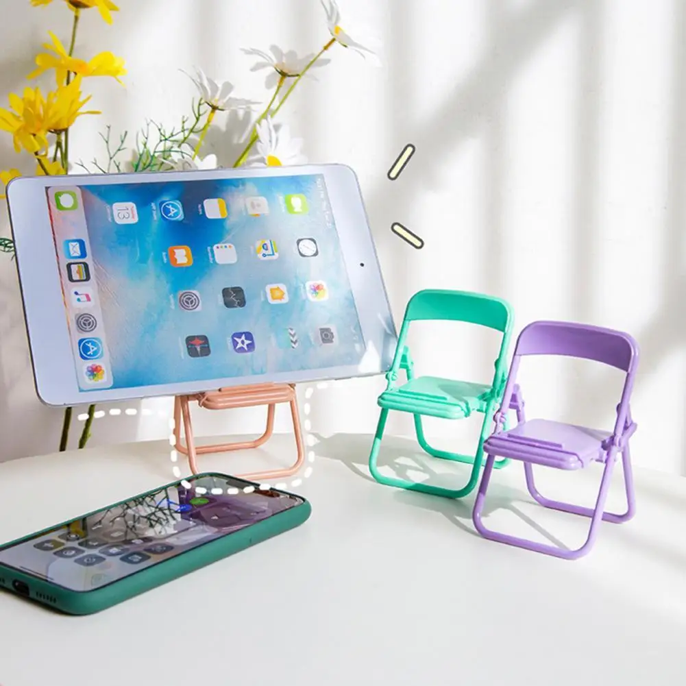 

Mobile Phone Holder Mini Universal Portable Cute Chair Desktop Cell Phone Lazy Bracket for Watching TV
