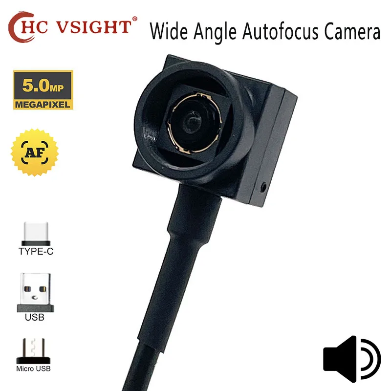 

AF AutoFocus Mini 15*15mm 30fps 5MP High Speed Webcam Wide Angle Mini Usb Camera Audio Video Web Computer Laptop Webcam