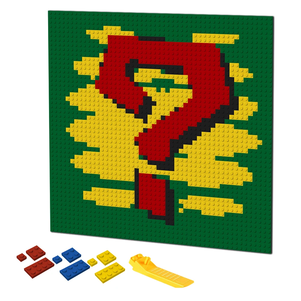 

Pixel Art MOC DIY Set Question Mark Mosaic Advanced Room Decorative Pop Painting By Numbers Building Blocks Toys Creative Gift
