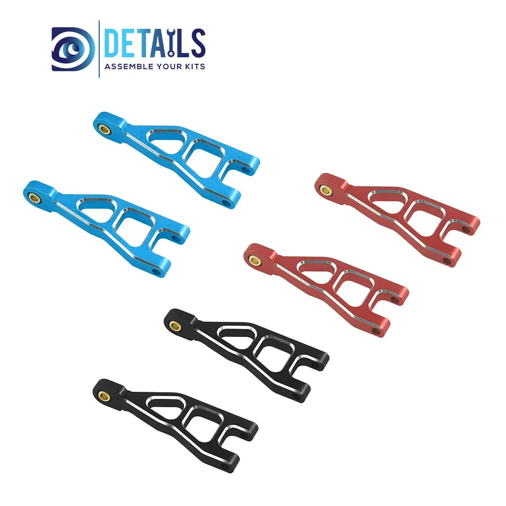 w hobbystyce Aluminiowy zestaw tylnych wahaczy do ARRMA 1/18 MOJAVE Upgrade Parts 2pcs A:Blue silver B:Red C:Black