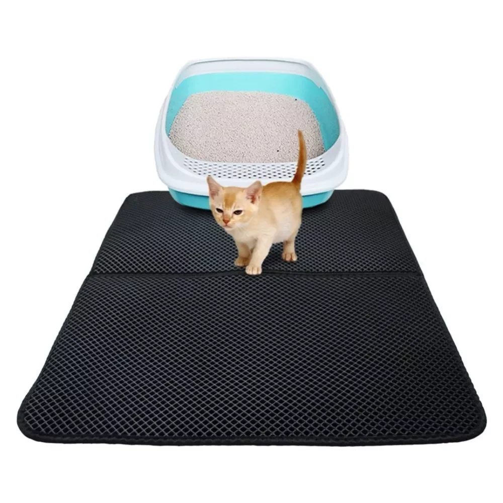 

Pet Cat Litter Mat Double Layer Cat Mat Litter Trapper Pet Mat folding Waterproof Non-slip Pets Litter Mat Drop shipping
