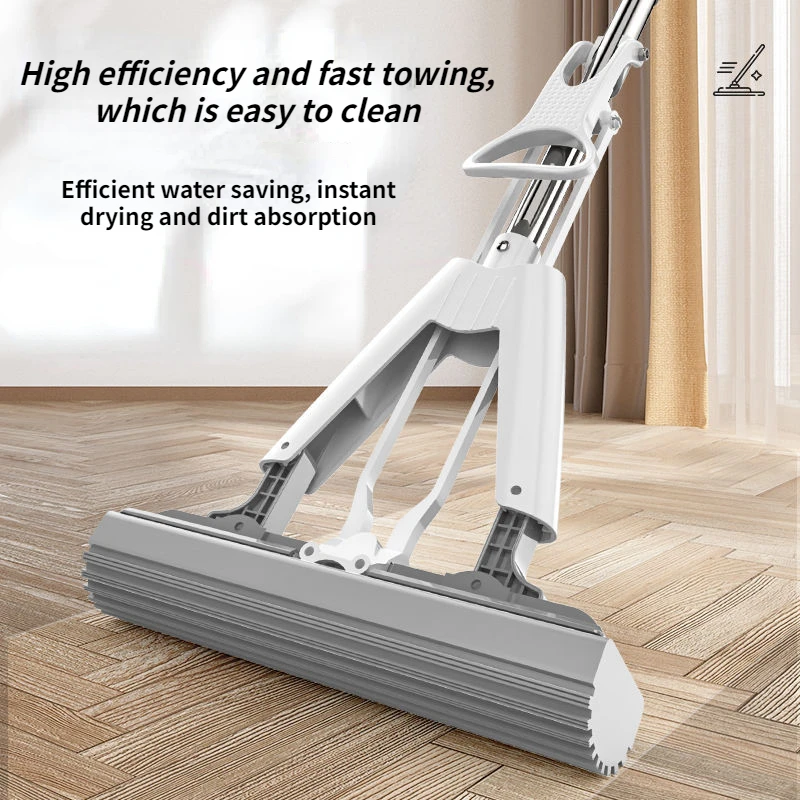 

Squeeze Floor Trapezers Mop Magic Collodion Telescopic Wood - Tiles Spin Wringer Household Cleaning Tools Mops Floor Cleaning
