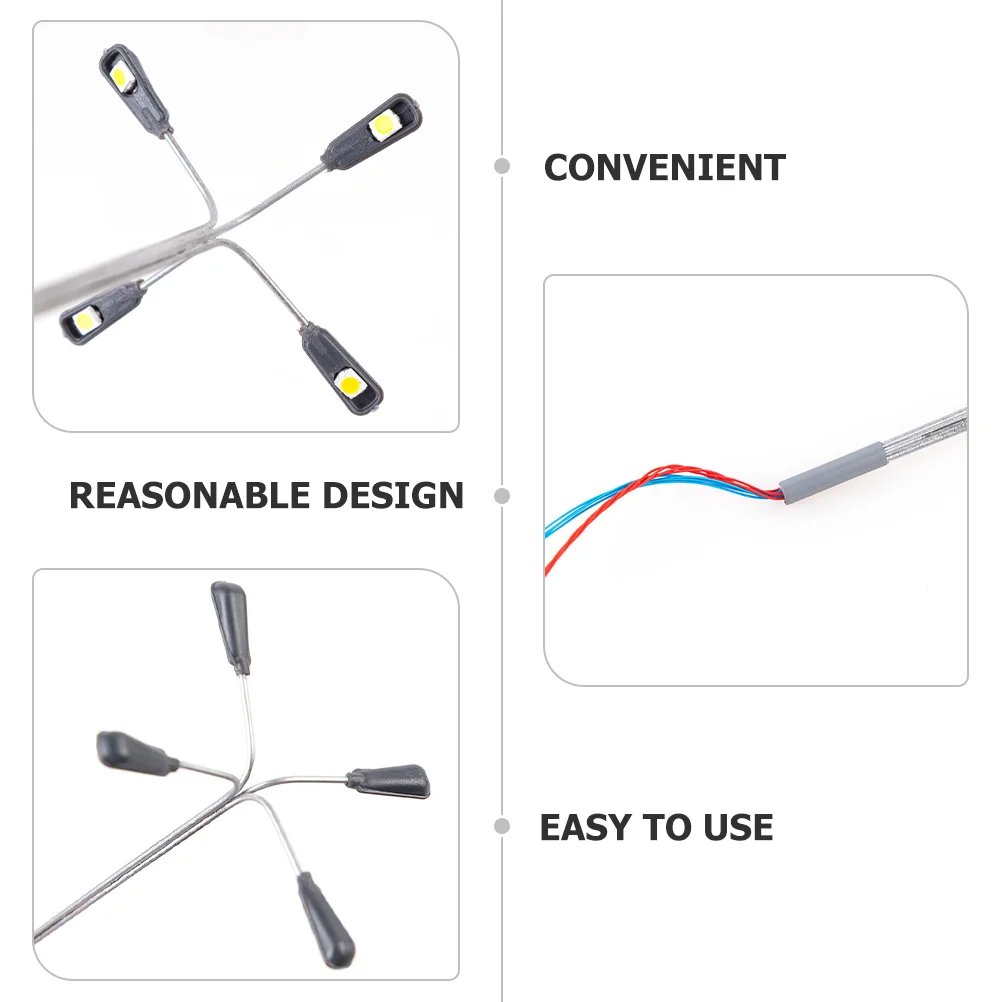 4 шт. садовый уличный фонарь светодиодная головка модель стальной трубы