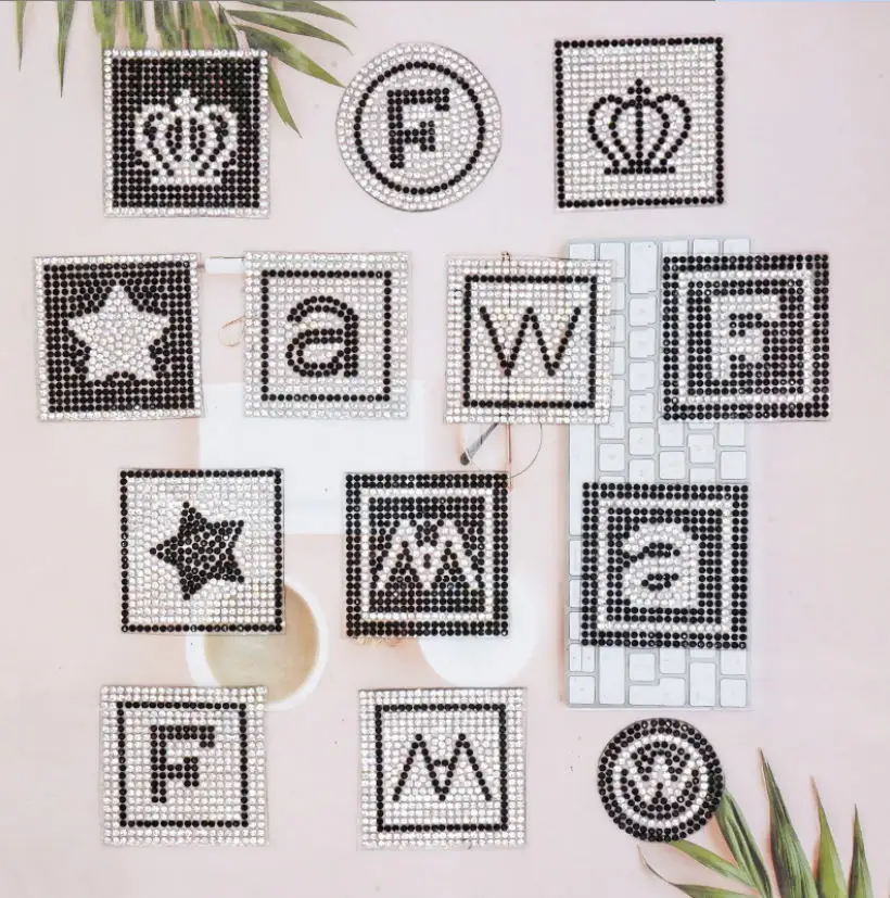 

10 Pcs Letter Rhinestones Patches DIY Hotfix Motif Applique Garment Bag Shoe Decor Repair Accessory