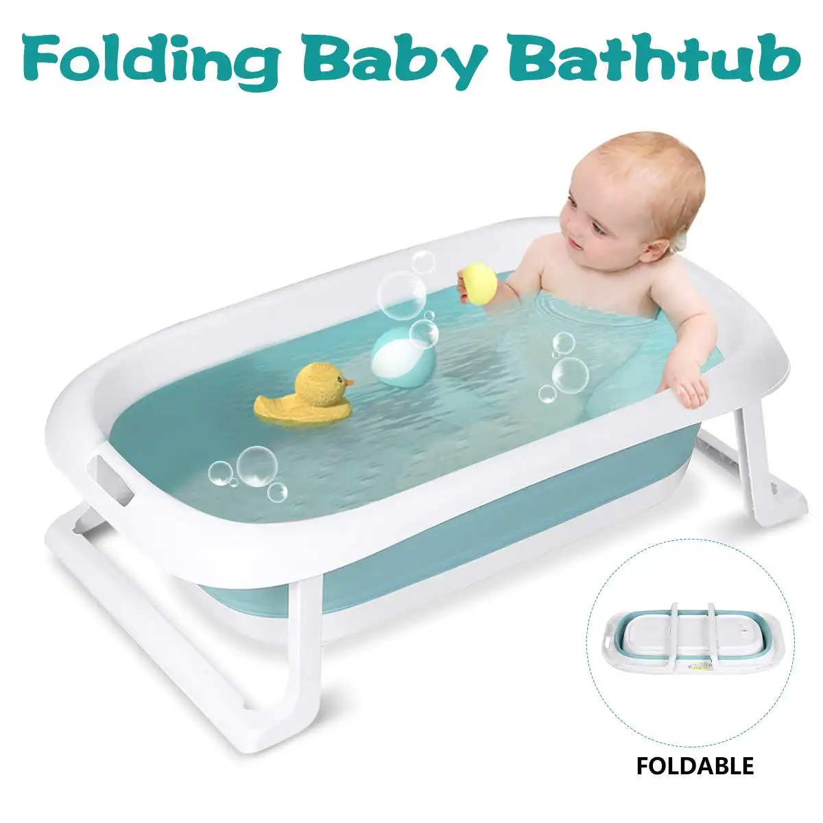 

Portable Baby Bathtub Foldable Baby Bath Tub Without Pad Newborn Shower Bath Tubs Anti-Slip Soft Comfort Bath Bucket Bathtub