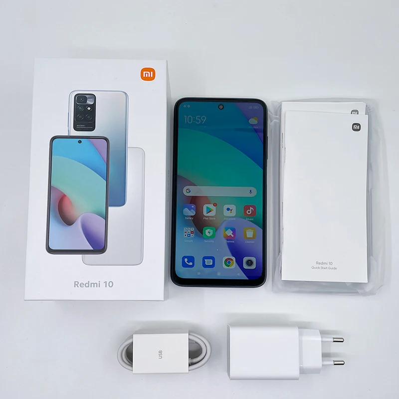 Ceny 2022 Wersja Globalna Xiaomi Redmi 10 Smartphone 64GB 128GB MediaTek Helio G88 Octa Core 50MP Quad Camera 90Hz Wyświetlacz FHD