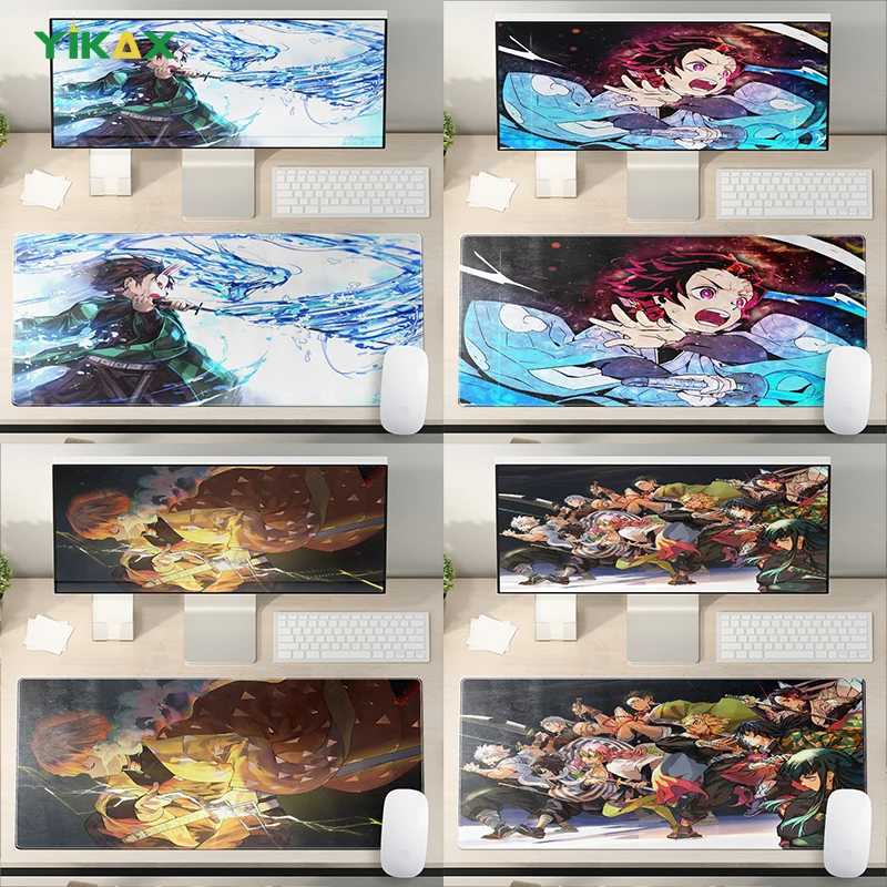 

Anime Demon Slayer Mousepad Gaming Mouse Pad Diatom Mud Absorbent Material Gamer Mat Computer Kamado Nezuko Locrkand Manga Mat