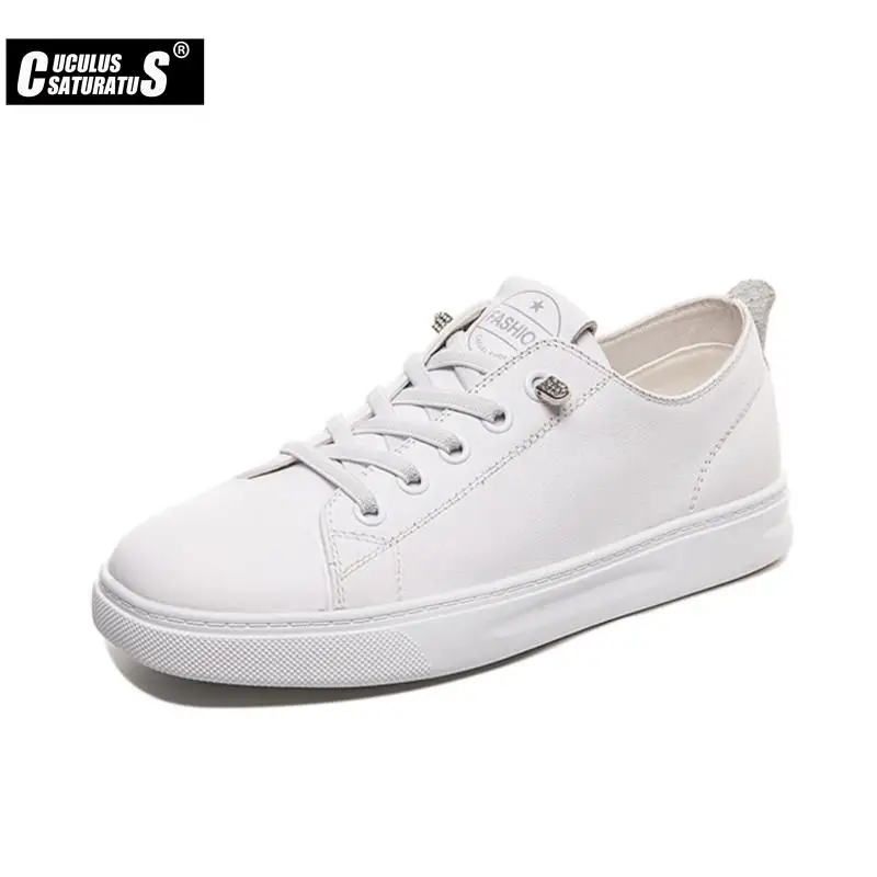 

Women Sneakers Vulcanized Shoes Genuine Leather Flats Shoes Woman Slip On Casual Flats Spring Summer Ladies Footwear Size 35-40