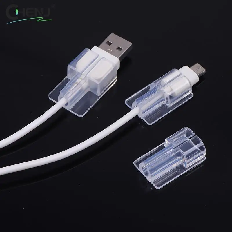 

1 PC Soft Silicone Clear Data Cable Protective Case Clip For Data Cable Protective Sleeve Winder Protector Cover