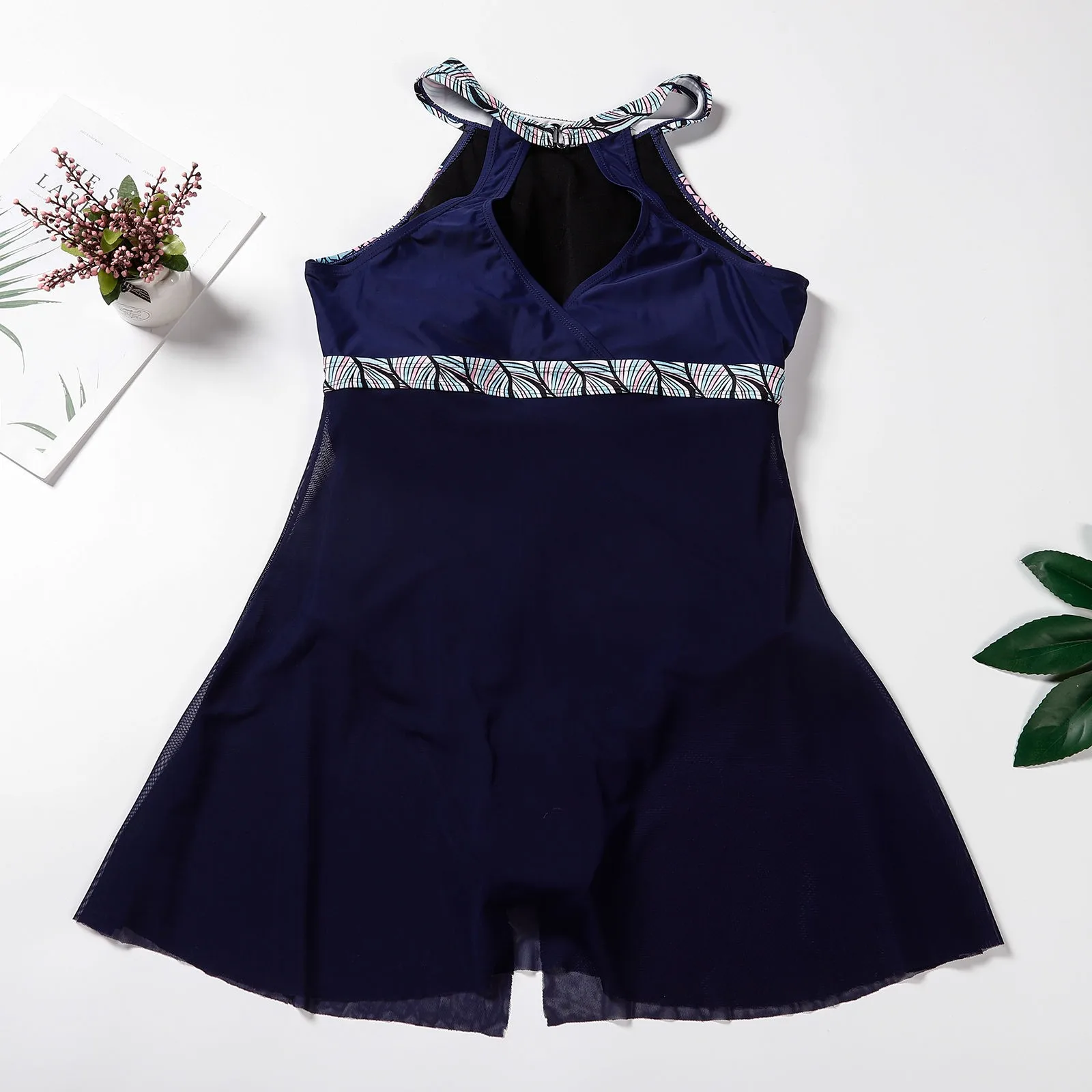 Женские дизайнерские купальники с высокой талией бикини принтом волнистых