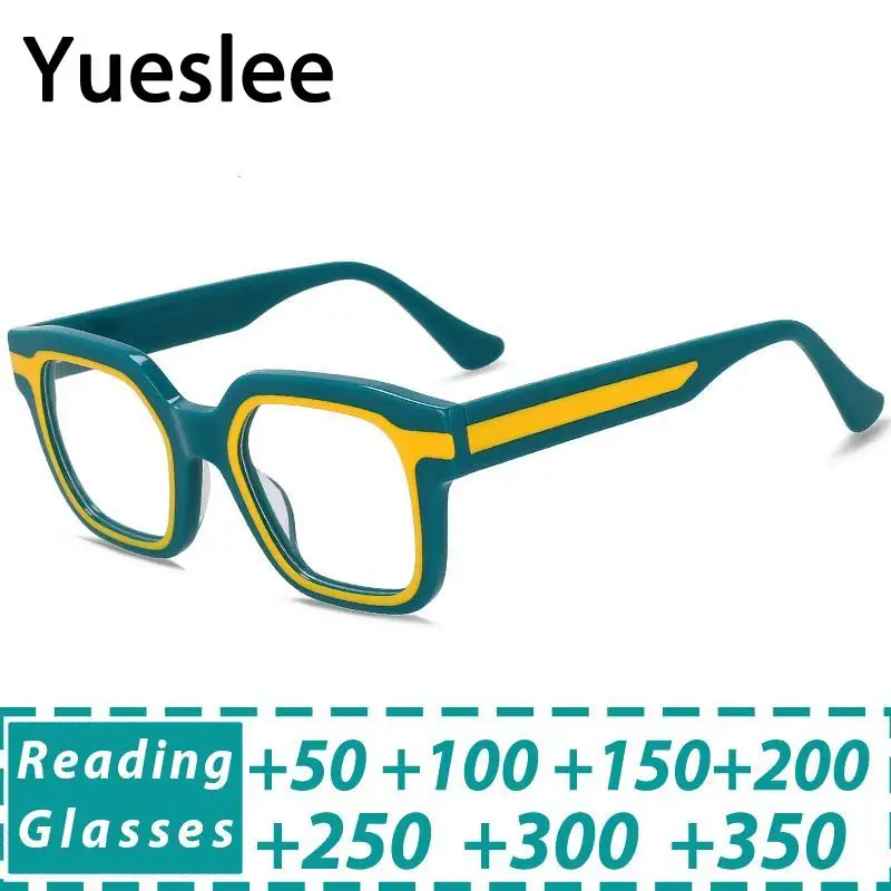 

Очки для чтения R56555 для мужчин и женщин, модные аксессуары для чтения в винтажном стиле, из ацетата, двойные, для дальнозоркости + 1,00 + 2,00 + 3,00, ...