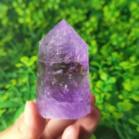 natural crystals amethyst tower energy reiki natural stone home decorated high quality stones sphere