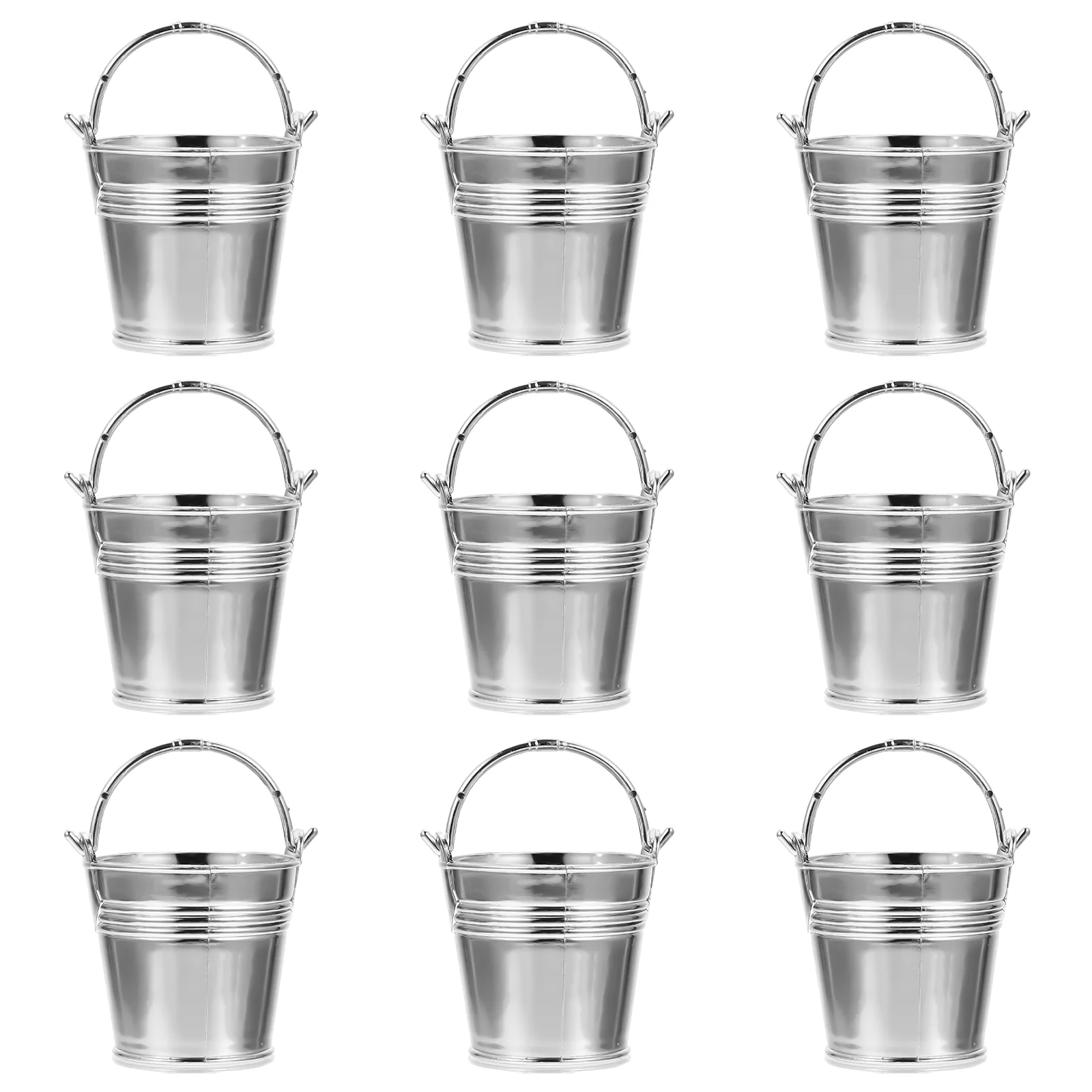 

10 Pcs Snack Bucket Galvanized Planters Snacks Storage Barrel Delicate Candy Sweets Dessert Cookie Party Food Plastic