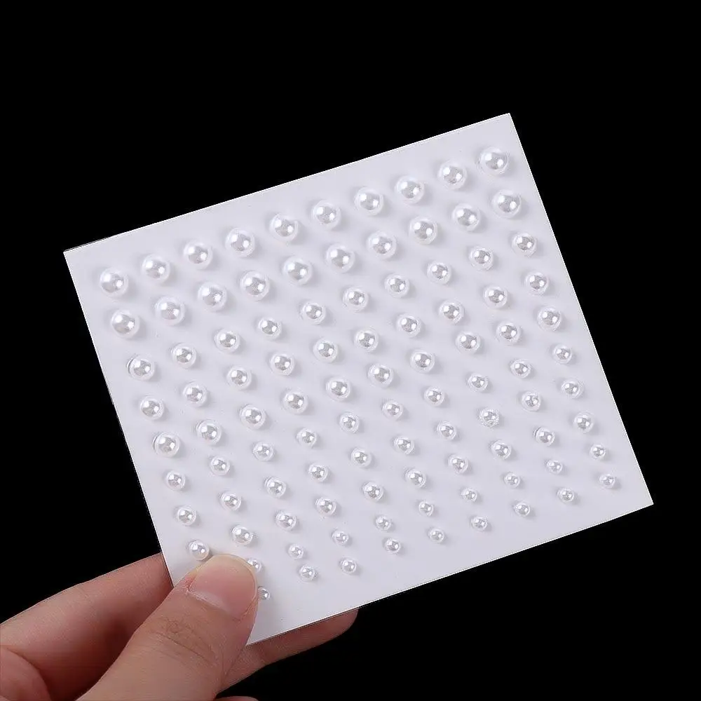 Жемчуг 3D украшения для дизайна ногтей фестиваль макияжа ювелирные наклейки лицо