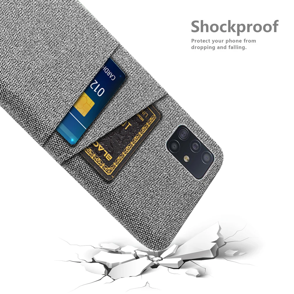Роскошный тканевый чехол для телефона с двумя картами Samsung Galaxy A51 A71 4G A515F A715F 5G Coque