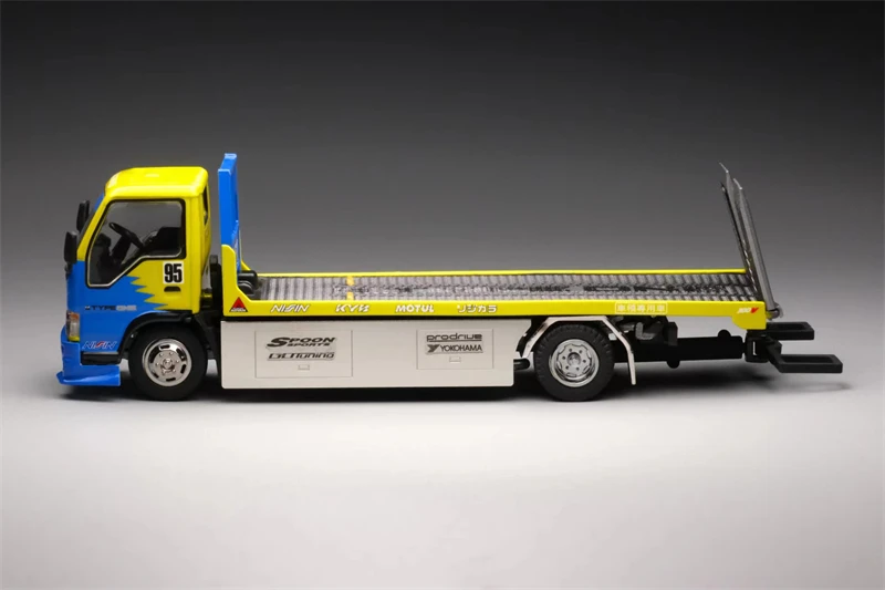 

Y.E.S 1:64 ISUZU ELF Custom, буксировочная машина H.K. Литая модель автомобиля edстиция