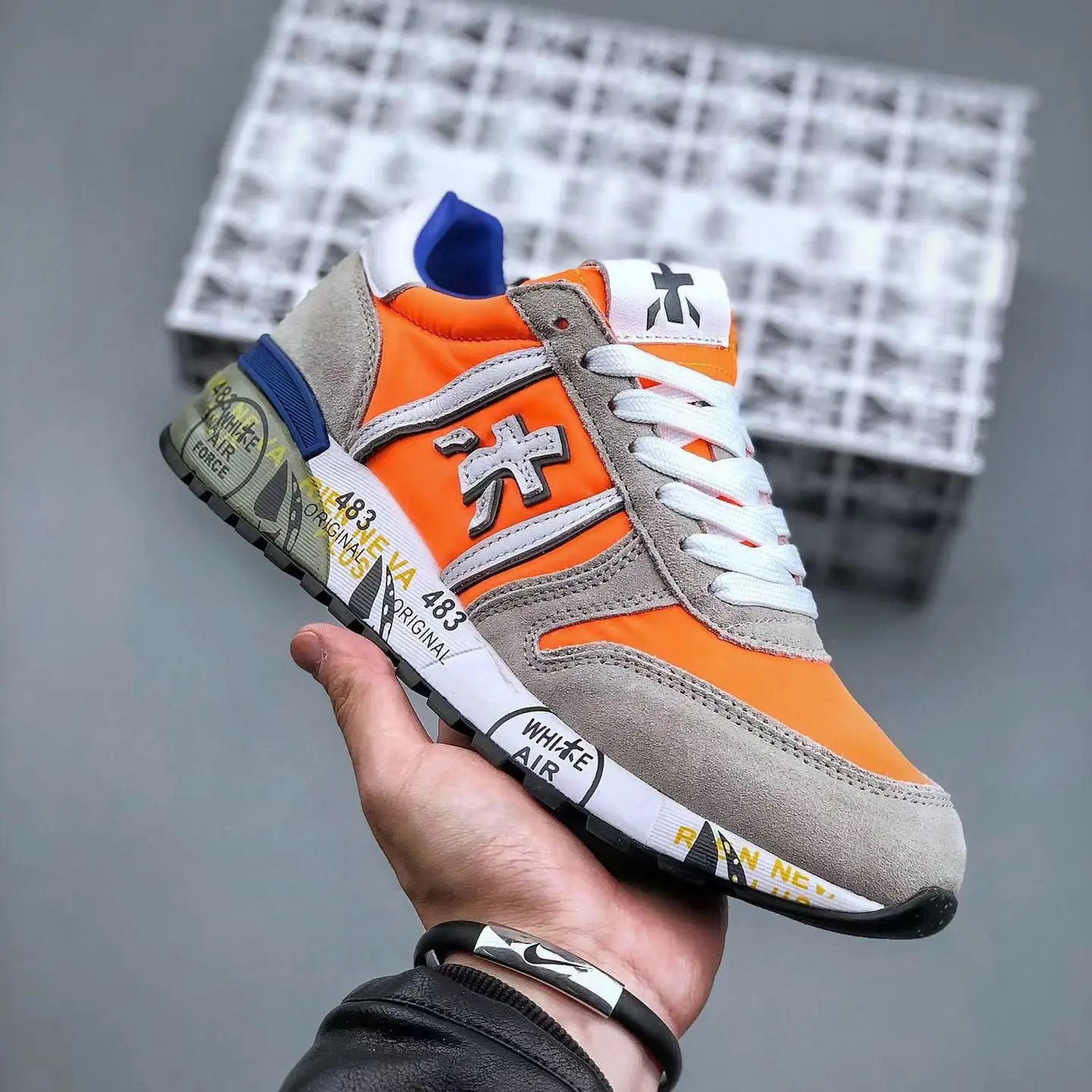 

Men's PREMIATA Shoes Fashion Lightning Skateboard Running Shoes Breathable Casual Shoes Student Couple Outdoor Sneakers Eur40-45