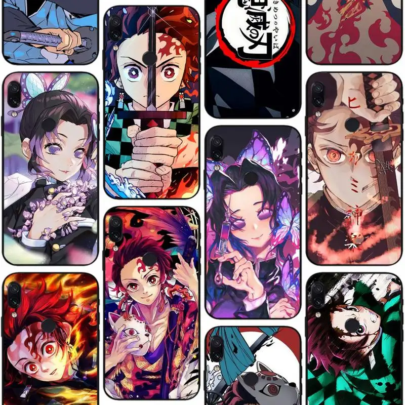 

Anime Japan Demon Slayer Kimetus No Yaiba Phone Case For Xiaomi Note 10 Pro 9T 9 8 Pro 10s 9s Case Transparent TPU On Redmi 9 9A
