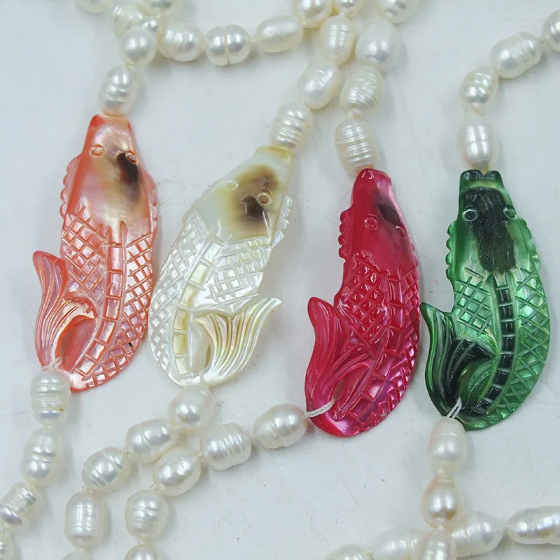 Натуральный культивированный белый жемчуг 7 мм/резная вручную ракушка. Женские