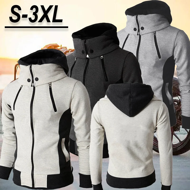 New High Quality Fashion Men's Warm Windbreaker Jackets Winter Coat Jacket Slim Fit Hooded Jackets