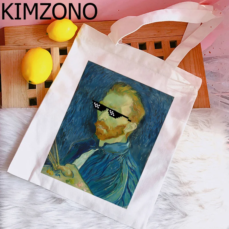 

Van Gogh shopping bag canvas jute bag shopping eco bag bolsas ecologicas string net boodschappentas sacolas