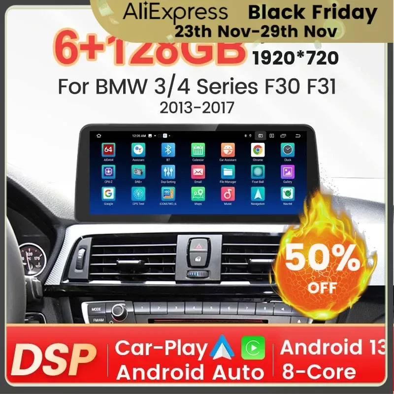 

6G + 128G Android все в одном для BMW 3 серии F30 F31 F34 4 серии F33 F32 F36 2013 - 2017 GPS навигация Беспроводная Carpaly Авто BT