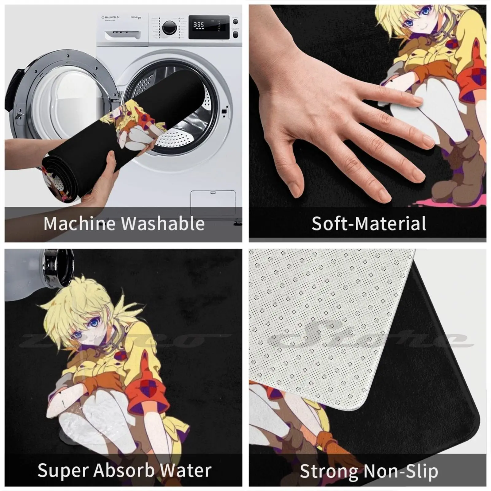 Коврик с аниме Hellsing нескользящий коврик для впитывания воды дверной Хеллсинг