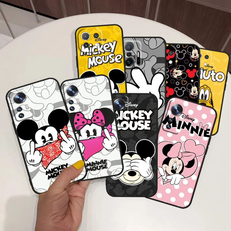 

Disney Fashion Mickey Mouse For Xiaomi Mi 12 12T 11 10 11T 10T 9T 9 8 Note 10 Ultra Pro Lite TPU Soft Silicone Black Phone Case