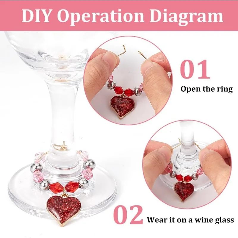 24 Шт. Цвет Шампанского Праздничная Тема Бокал Для Вина Подвески Маркеры Напитков