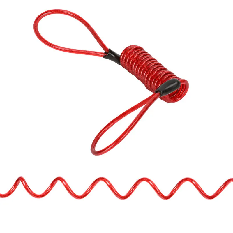 1.2m Safety Disc Brake Warning Rope Motorbike Wheel Alarm Lock Security Bag and Reminder Cable |