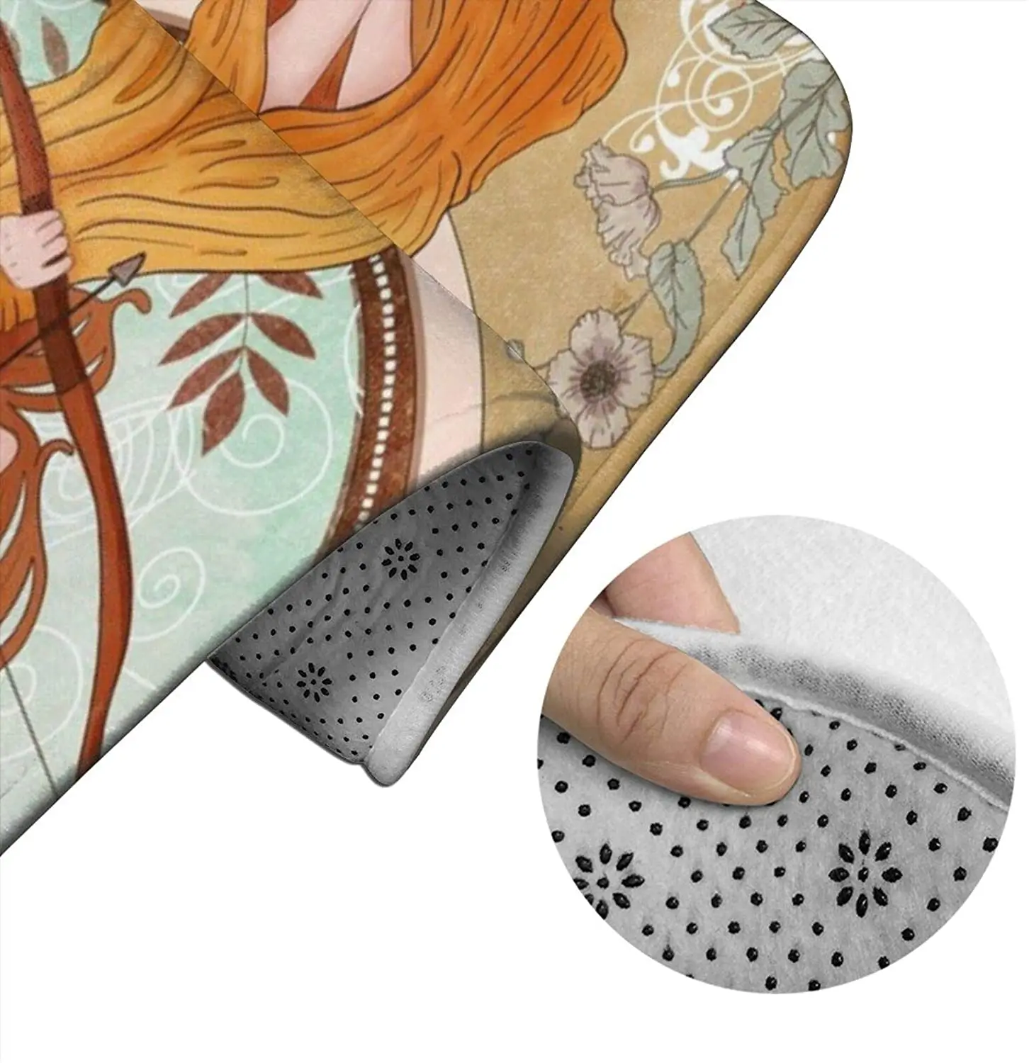 

Art Nouveau Sagittarius Bathroom Mat Sets 3 Piece Set Rugs Memory Foam Mat Set Toilet Seat Cover Bath Mat Lid cover