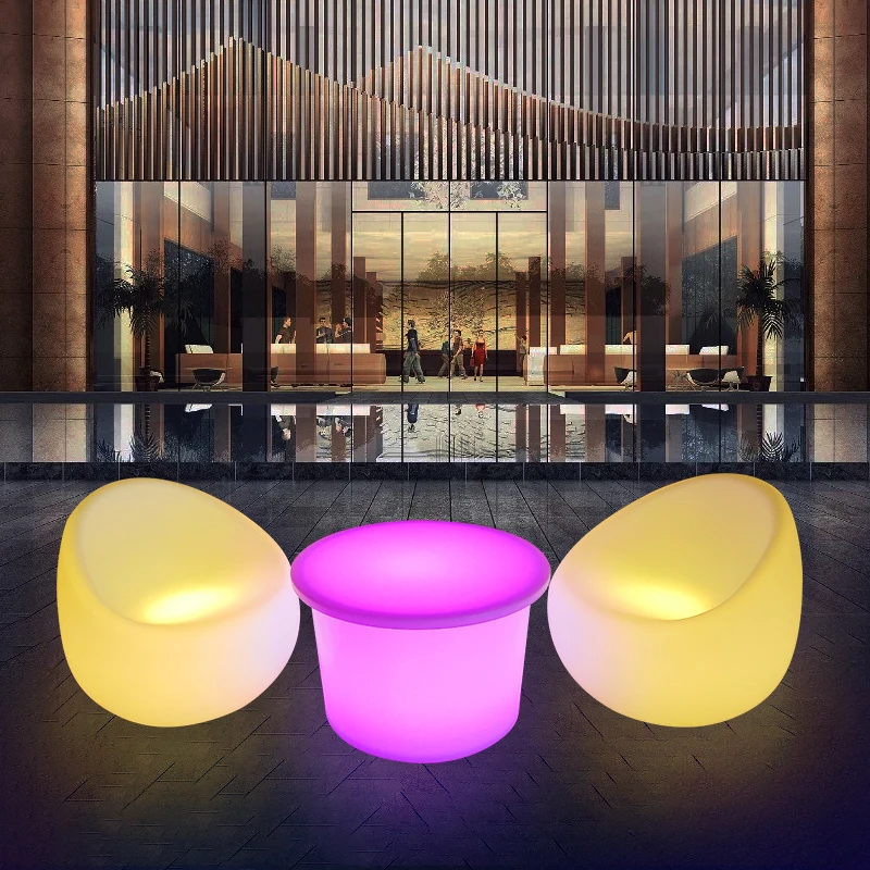 

Led Glowing Furniture Table and Chair Combination KTV Bar Colorful Fashion Couch
