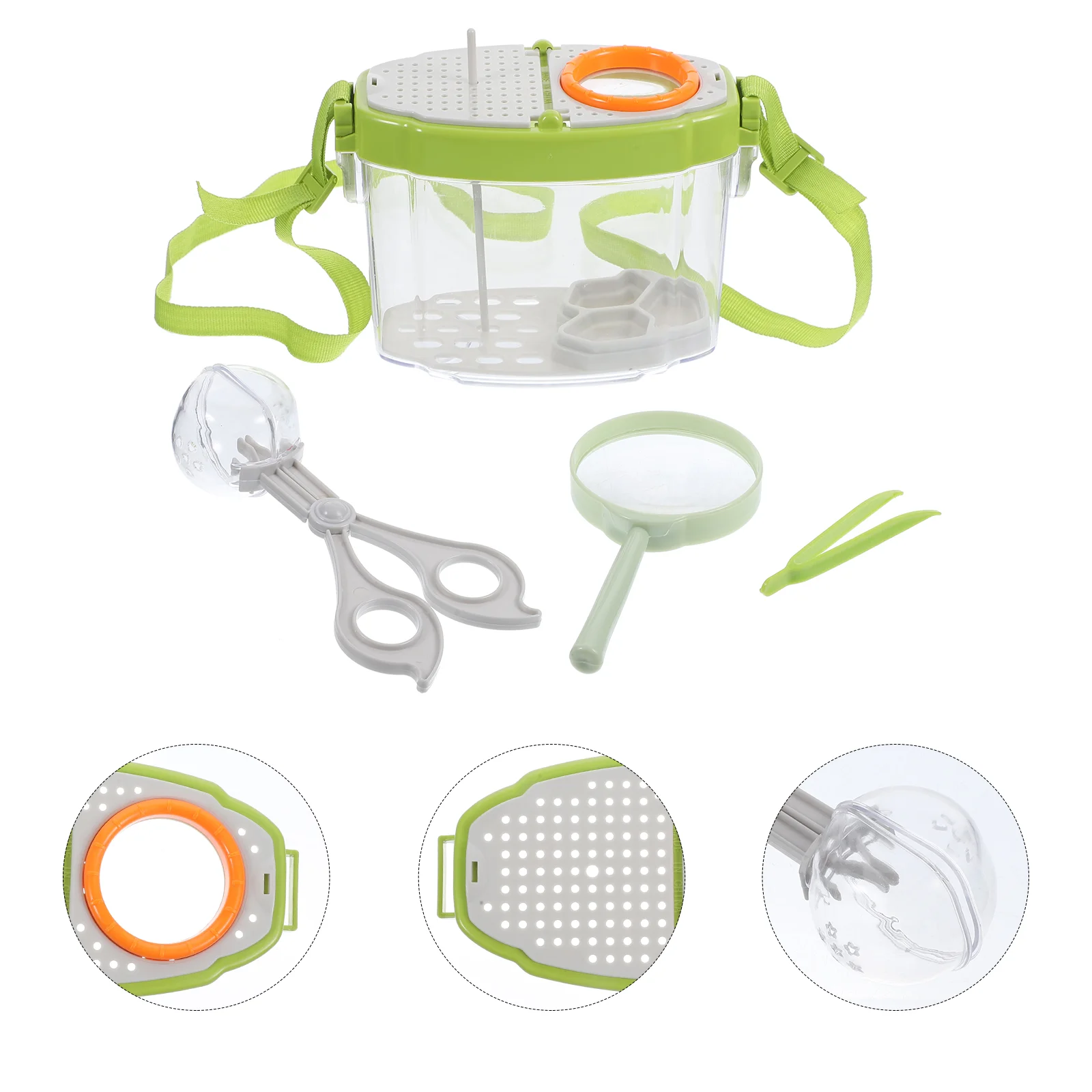 

Kids Bug Catcher Birthday Gift Insect Observation Case Kit Tweezers Catching Net Exploration Plastic Science Educational Child