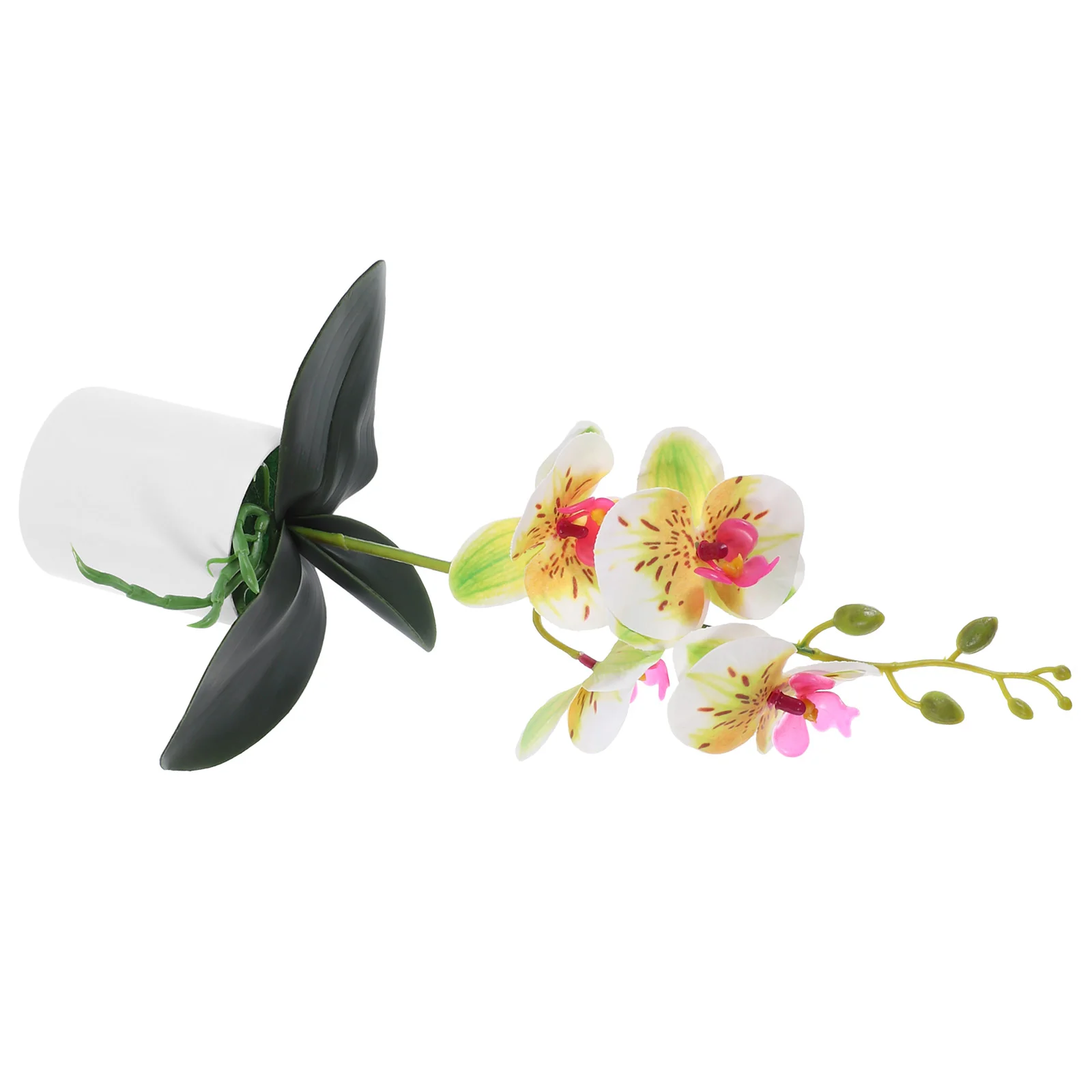 

Simulated Potted Flower Fake Artificial Orchid Desktop False Realistic Bonsai Flowers